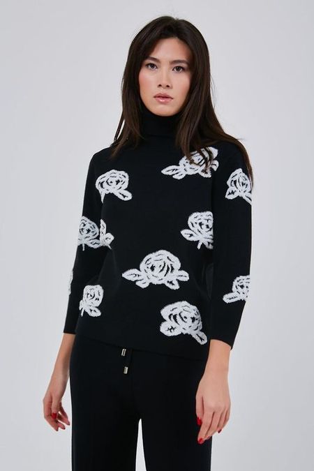 Водолазка с высоким воротником с цветочным узором STERN 7560₽