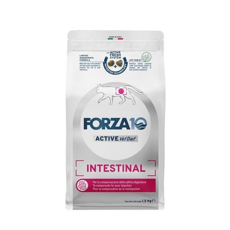 Forza10 Intestinal Active сухой корм для взрослых кошек при проблемах пищеварения с рыбой - 454 г 2423₽