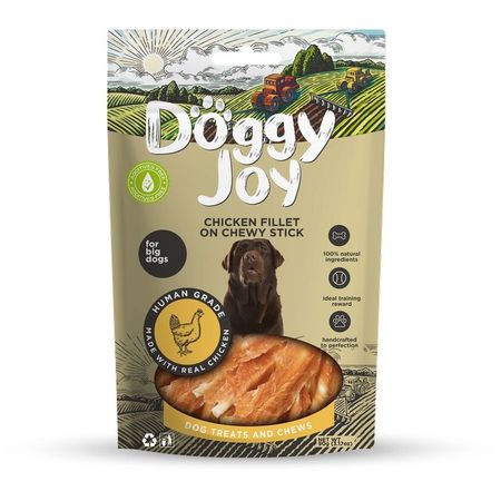 Doggy Joy лакомство для собак крупных пород КУРИНОЕ ФИЛЕ на жевательной палочке - 90 г 287₽