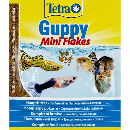 Tetra Guppy корм для гуппи в хлопьях - 12 г саше 136₽