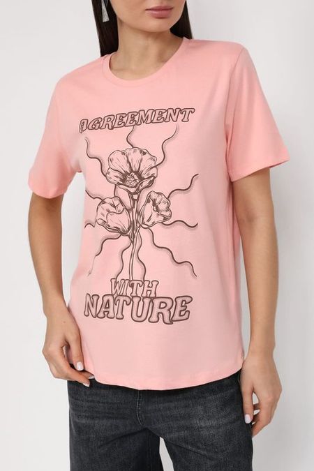 Хлопковая футболка с принтом Loft 532₽