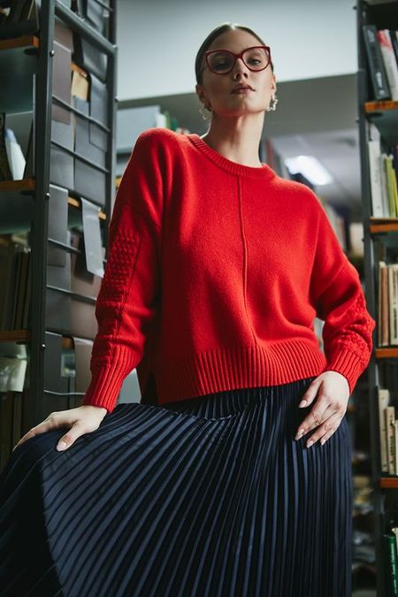 Джемпер из смесовой шерсти текстурный STERN