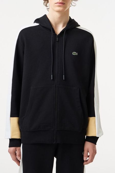 Толстовка хлопковая с капюшоном на молнии Lacoste 23980₽