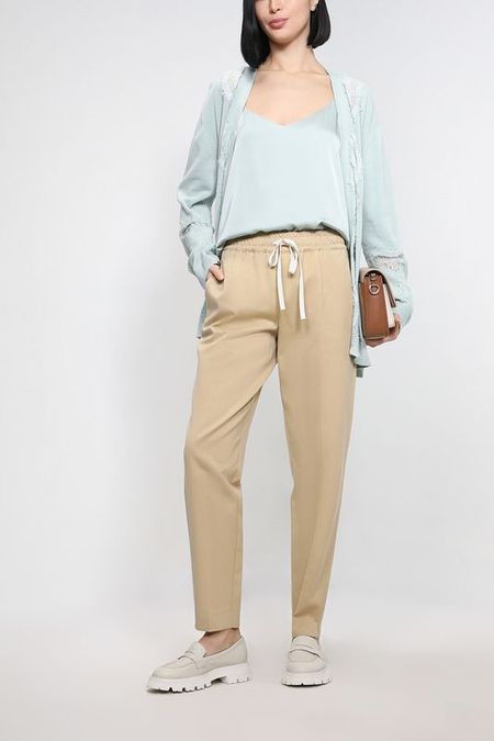 Хлопковые брюки с добавлением льна TWINSET 6290₽