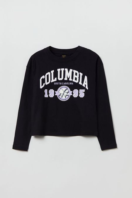 Хлопковый лонгслив с принтом OVS 552₽