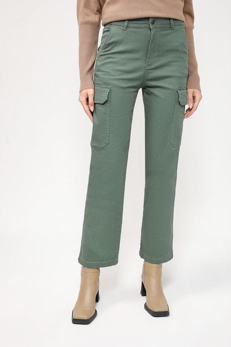 Хлопковые брюки с карманами прямого кроя OVS 1387₽