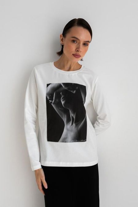 Лонгслив хлопковый с принтом Руки вверх ARTOGRAPH 5625₽