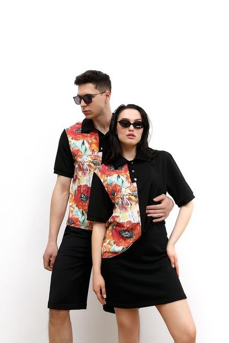 Поло хлопковое с принтом Королевские маки ARTOGRAPH 7117₽