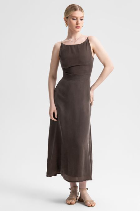 Платье-миди из купро 9990₽