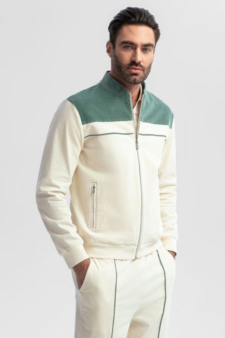 Толстовка из вельвета в стиле колор-блок 7990₽