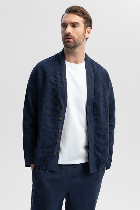 Пиджак Limited edition изо льна с орнаментом 0₽