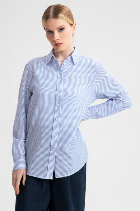 Рубашка из хлопка в полоску 9990₽