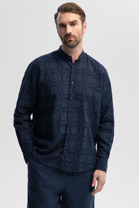 Сорочка Limited edition изо льна с орнаментом 0₽