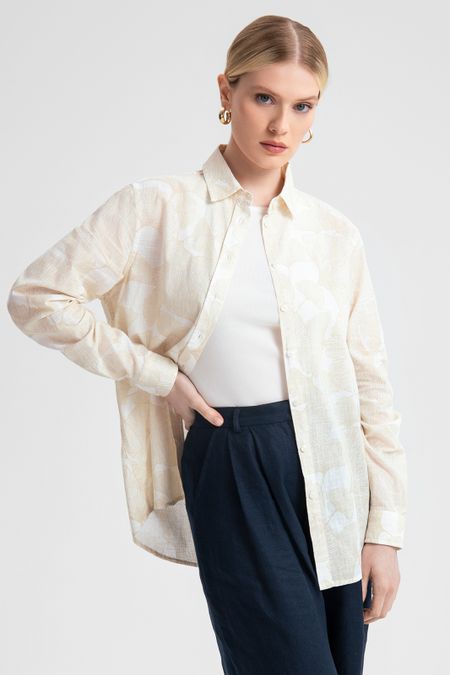 Рубашка из хлопка с узором 4990₽