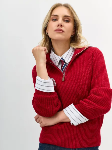 Свитер с отложным воротником на молнии SAVAGE 4299₽