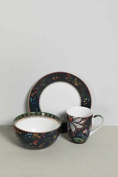 Набор фарфоровый из 3 предметов посуды Berry Blues Pip Studio 5790₽