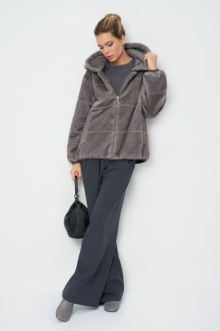 Шуба из искусственного меха с капюшоном ElectraStyle 18697₽