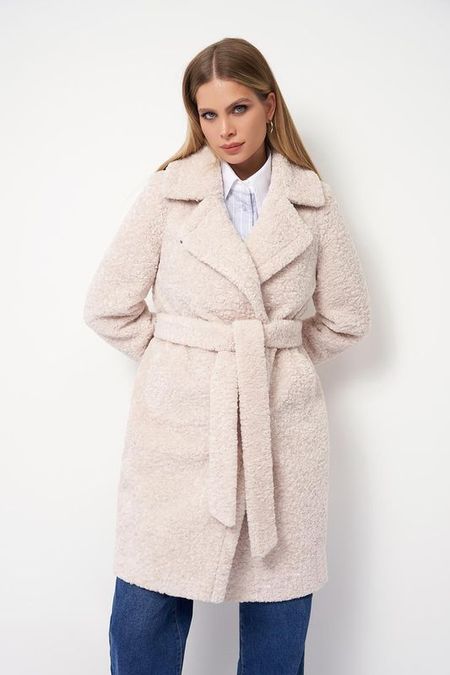 Шуба из искусственного меха с поясом ElectraStyle 12937₽