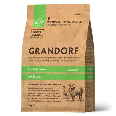 Grandorf Dog Lamb ampTurkey Mini сухой корм для взрослых собак мелких пород с ягнёнком и индейкой - 8 кг 5005₽