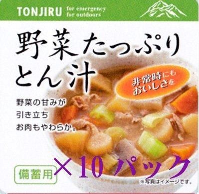 Delicious Emergency Food Series by Towa Shokusai Co., Ltd. Towa Shokusai Stockpile Vegetable Pork Soup, 10-Pack Set