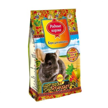 Родные корма сухой корм для шиншил стандарт - 400 г 97₽