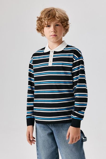 Поло хлопковое в полоску ACOOLA 1500₽