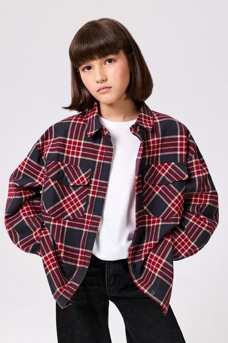 Рубашка хлопковая в клетку прямого кроя ACOOLA 2917₽