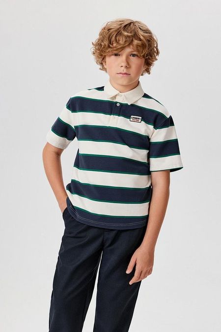 Поло хлопковое в полоску ACOOLA 975₽