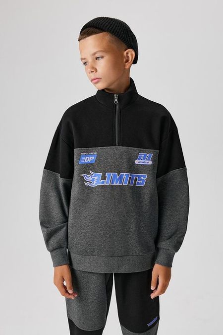 Толстовка хлопковая с воротником на молнии ACOOLA 1425₽