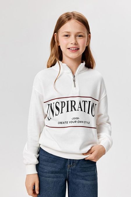 Толстовка хлопковая с воротником на молнии ACOOLA 1365₽