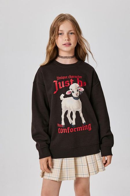 Свитшот хлопковый с принтом ACOOLA 1050₽