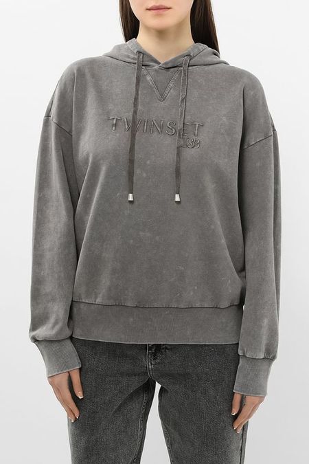 Худи хлопковое с логотипом TWINSET 16510₽