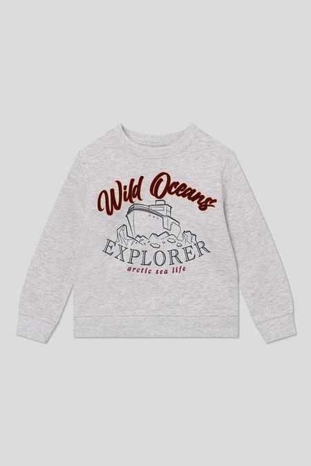 Свитшот хлопковый с принтом OVS 1056₽