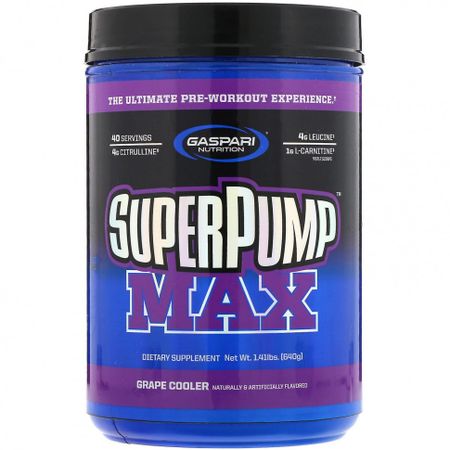 Gaspari Nutrition, SuperPump Max, охладитель для винограда, 640 г (1,41 фунта)