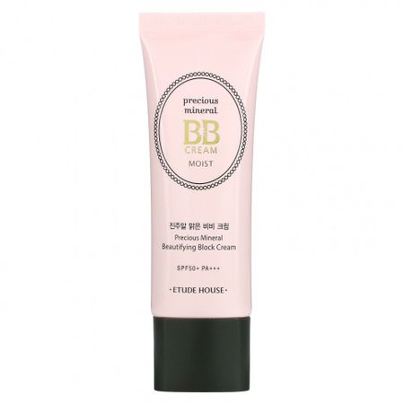 Etude, Precious Mineral BB Cream Moist, SPF50+/PA+++, Cream Vanilla, 1.58 oz (45 g)