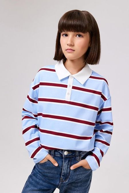 Поло хлопковое в полоску ACOOLA 1320₽