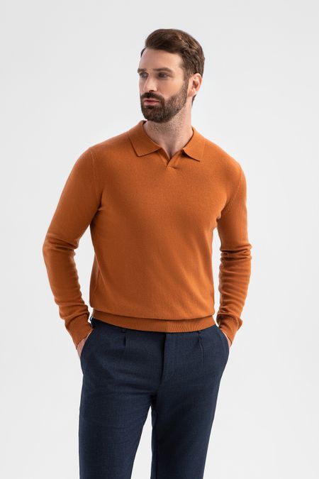 Джемпер поло из шерсти и кашемира 0₽