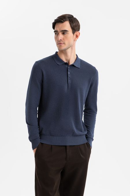 Джемпер поло из хлопка Пима 0₽