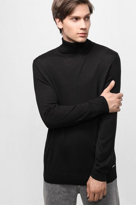 Однотонная водолазка из шерсти MARCO DI RADI 2090₽