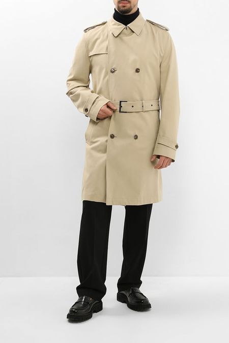 Тренч приталенный двубортной с застежкой BOSS 55432₽