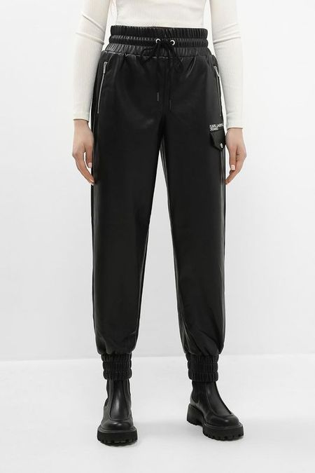 Брюки из искусственной кожи на кулиске Karl Lagerfeld Jeans 11595₽