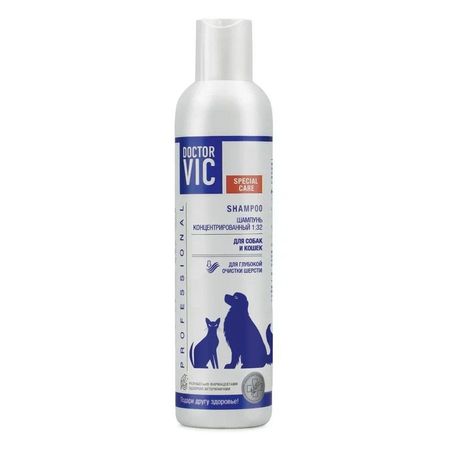 Doctor Vic Шампунь концентрированный для глубокой очистки шерсти собак и кошек - 250 мл 457₽