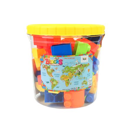 Конструктор Lanson Toys крупные блоки в ведре 72дет 996₽