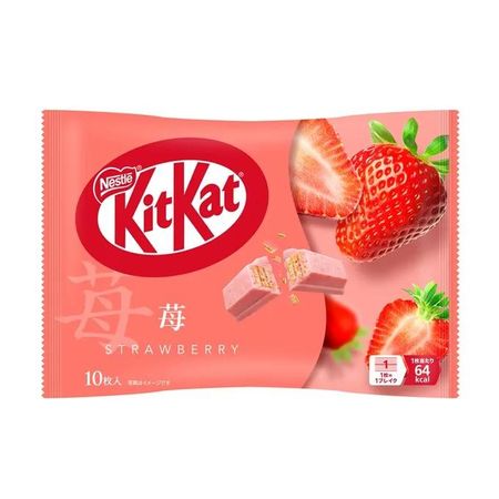 Nestle Japan KitKat клубника 10 штук X 12 шоколадных пакетов,