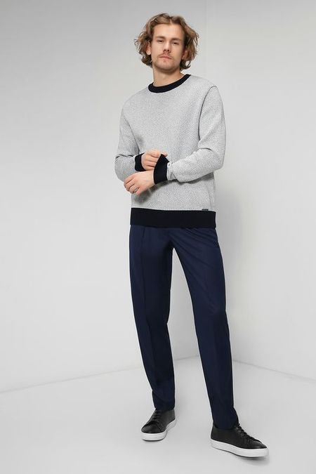 Пуловер с круглым вырезом Regular fit MARCO DI RADI 2992₽