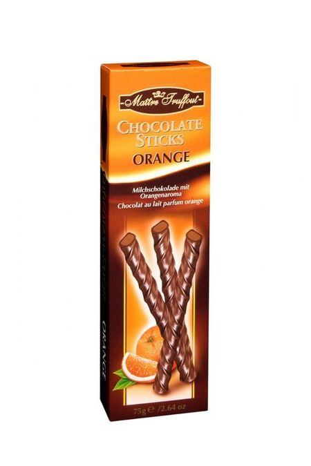 Молочный шоколад с апельсиновой начинкой в палочках Maitre Truffout 230₽