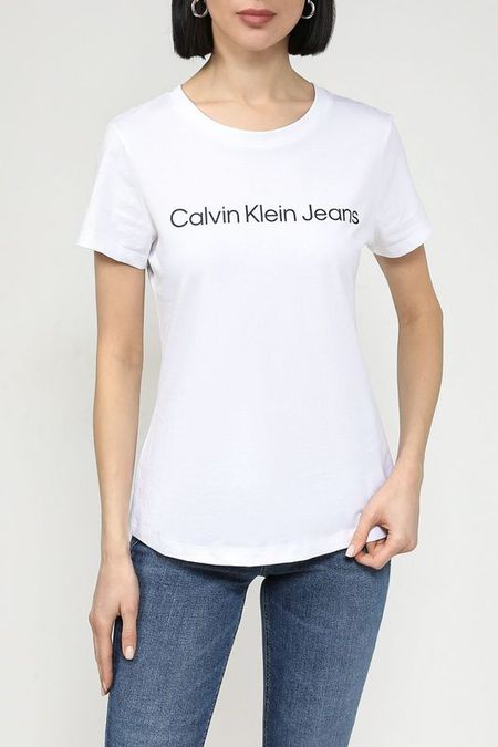 Футболка хлопковая с логотипом Calvin Klein Jeans 3190₽