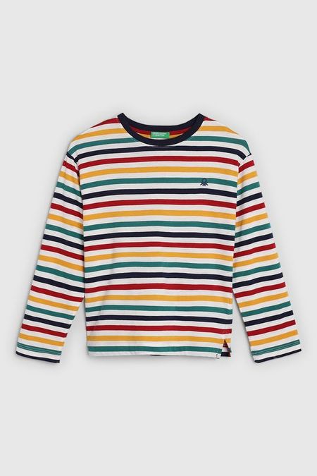 Лонгслив хлопковый в полоску Benetton 1290₽