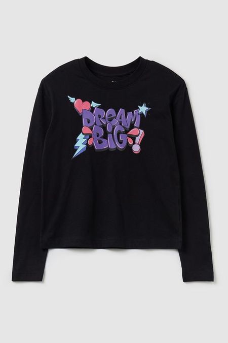 Лонгслив хлопковый с принтом OVS 990₽