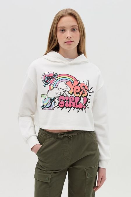 Худи хлопковое с принтом OVS 1642₽